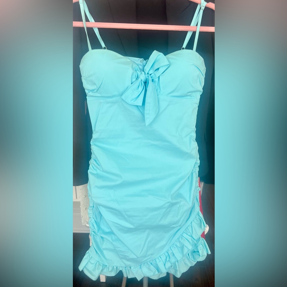 Tiger Mist Aqua Mini Dress Sz Small